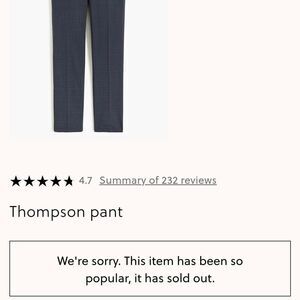 Jcrew Men's Grey and Navy Thompson Sold Out Trousers NWOT